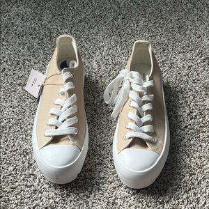 NWT Casual Tan Canvas Sneakers